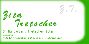 zita tretscher business card